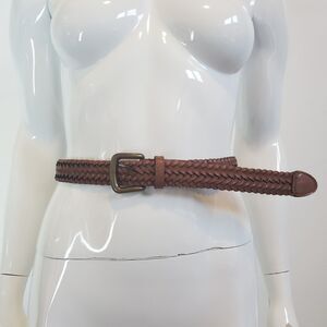 FLASH SALE Vintage Brown Braided Belt